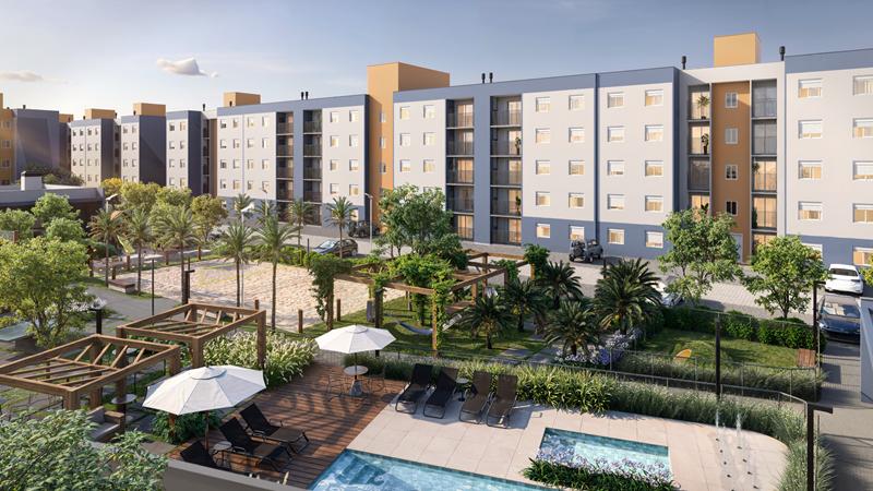 Residencial Bliss 2 Dormit&oacute;rios com Su&iacute;te, Sacada e Churrasqueira (64,02 m&sup2;)