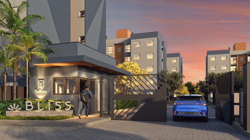 Residencial Bliss 2 Dormit&oacute;rios Living com Churrasqueira
